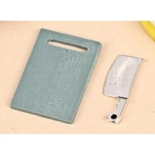 Dollhouse Miniature 1:12 Scale Butcher Knife & Cutting Board  - FAST US SHIPPER