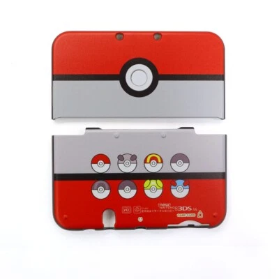 MARKENLOS New 3DS XL/LL Console Red Pokemon Top&Bottom Shell Protective Case