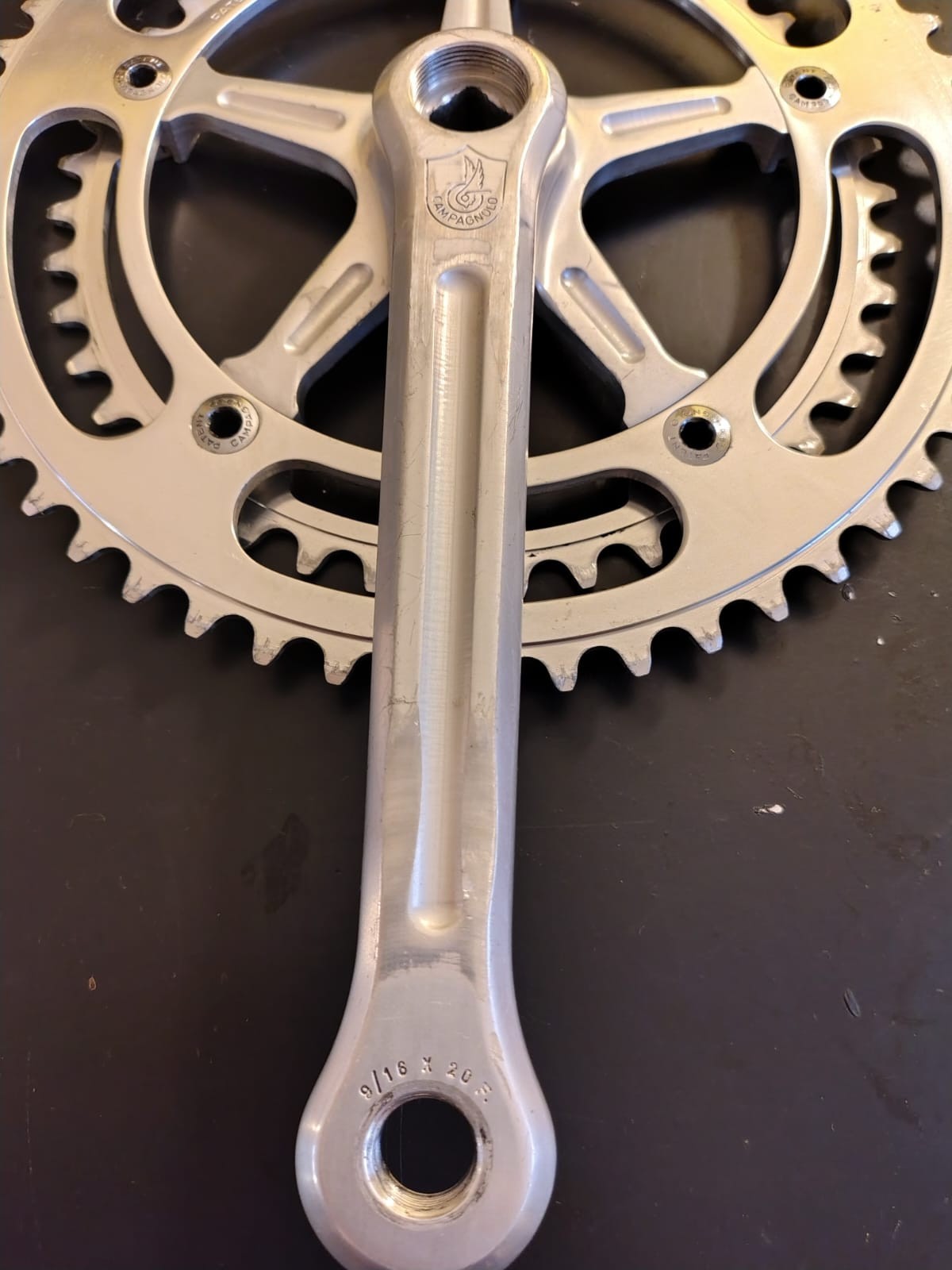 Pedivelle guranitura Campagnolo nuovo record bici da corsa epoca senza data foto 3
