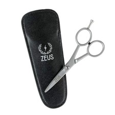 Stainless Steel Beard Trimming Scissors for Men with Leather Case