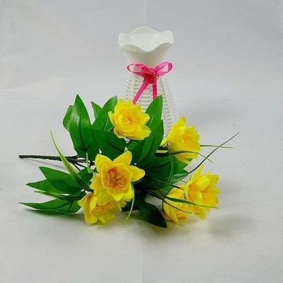 Künstlicher Pfingstrosenstrauß aus Seide 7 Blumen für Hochzeit Tischdeko und
