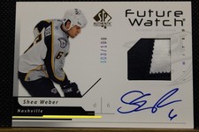 Shea Weber  2006-07 Upper Deck SP Authentic Future Watch Rookie Auto Patch 3/100