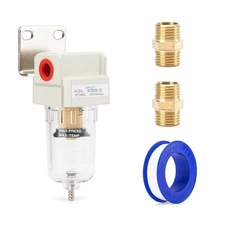 Air Dryer for Compressor | Compressed Air Line Filter | 5 Micron Brass 1/4" NPT