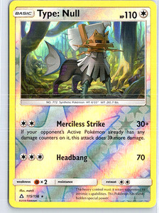 pokemon type null card SV45/SV94 Type: Null | Rare Holo Card | Hidden Fates Shiny Vault main image 0