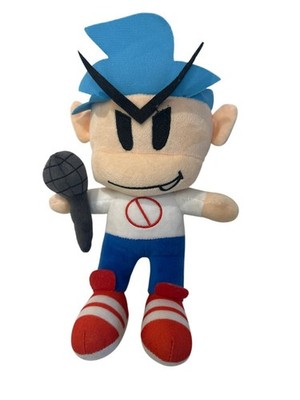 Boyfriend Plush Toy From Friday Night Funkin With Microphone 10''