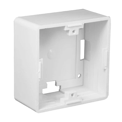 Aufputzgehäuse Aufputzbecher 80x80 Datendose Netzwerkdose Keystone weiß RAL9003