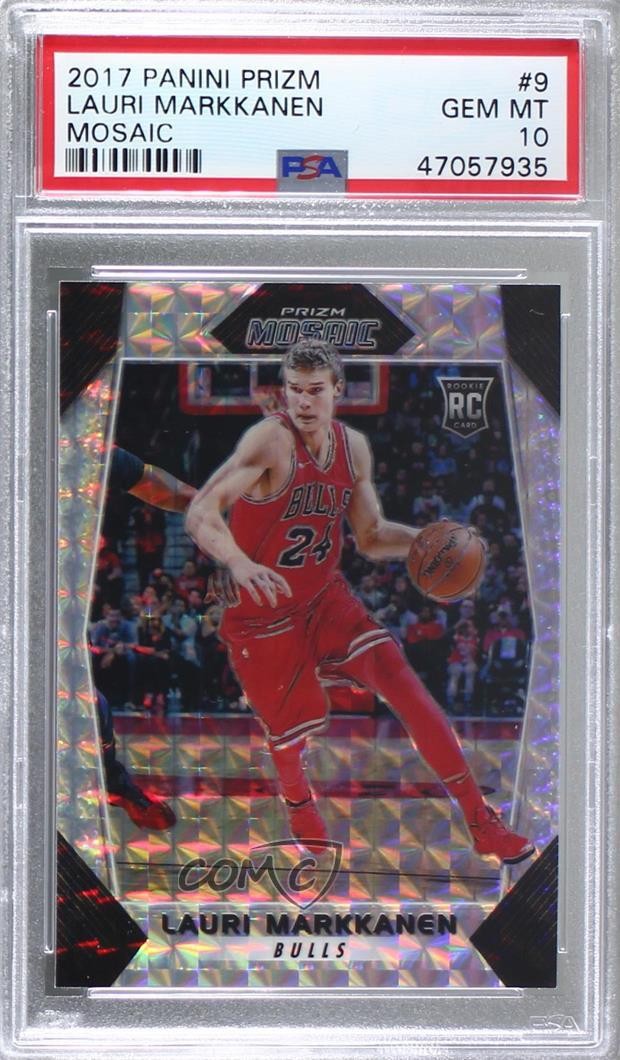 2017-18 Panini Prizm Mosaic Lauri Markkanen #9 PSA 10 GEM MT g6p