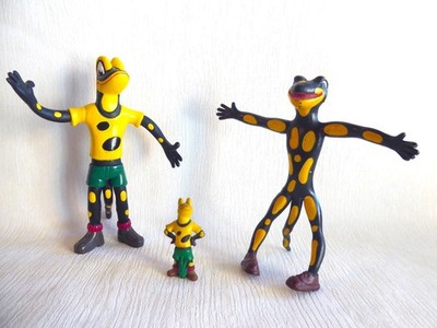 SALAMANDER ''LURCHI'' FIGURES Lot of 3 ADVERTISING FIGURES LURCHI and his FRIENDS