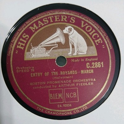 78rpm 12'' BOSTON PROMENADE ORCH -  jealousy  / entry of the boyards C 2861 H5