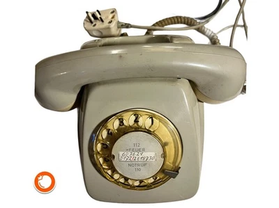 1975er Wählscheibentelefon FETap. 611-1 Post grau funktionsf..mit Kabel Germany - Bild 1 von 3