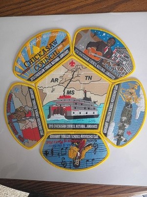 2013 National Scout Jamboree - Chickasaw Council - 6 Patch Set