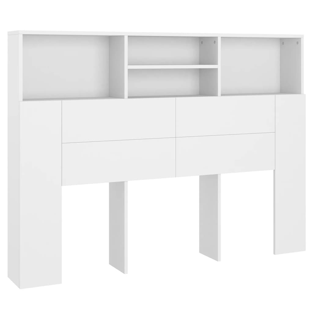 Meuble tête de lit blanc 140x103,5 cm pour vos lectures du soir