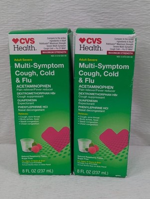 CVS Health - Severe Cough & Sore Throat Liquid - 8oz - exp 07/26 - 2 Pack