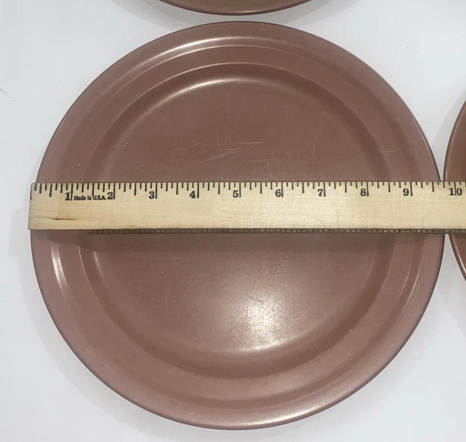 Sears Harmony House Today Melmac Dinner Plates Set Of 4 Brown - Image 2 of 4