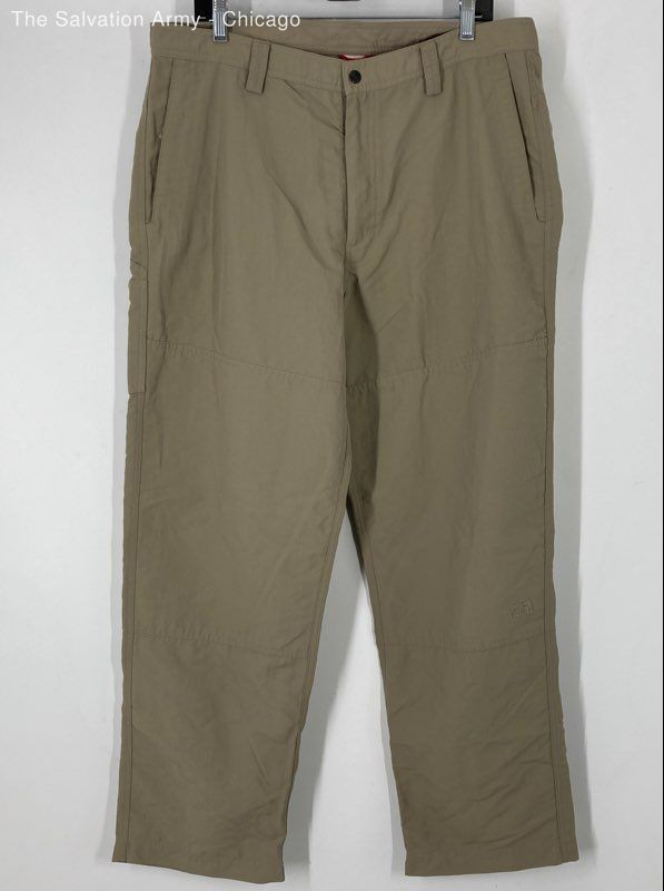 The North Face Mens Khaki Pockets Straight Leg Hiking Chino Pants Size 38