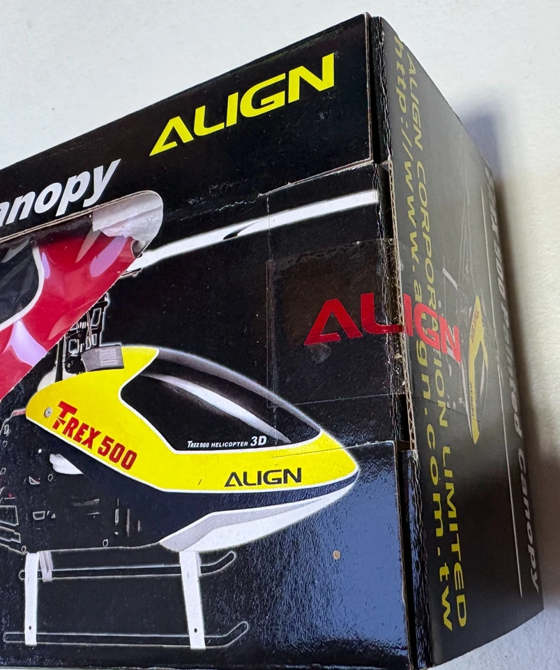 Align T-Rex 500 RC Helicopter Canopy Red & Yellow Fiberglass H50002T NIB - Image 4 of 4