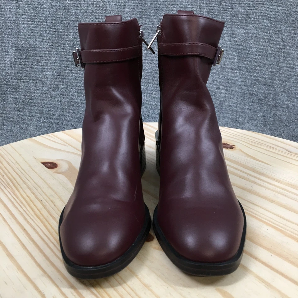 Calvin Klein Botas Mujer 6 M Jallis Tacones Bloque Cremallera Lateral Botín Borgoña Foto 4 de 4