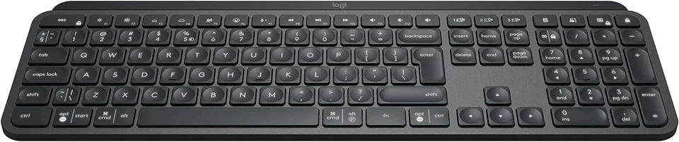 Logitech MX Keys Wireless Illuminated Keyboard for Business, QWERTZ German Layou - Photo 3/4