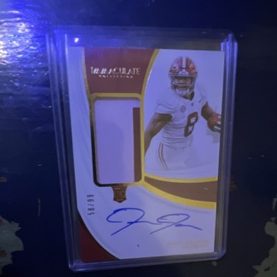 Panini 2019 Immaculate Collegiate Rookie Patch Auto Josh Jacobs #101.  #’d58/99