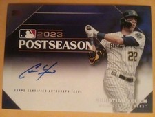 2024 Topps NICE CARD READ Christian Yelich Post Season Performance Auto #32/50