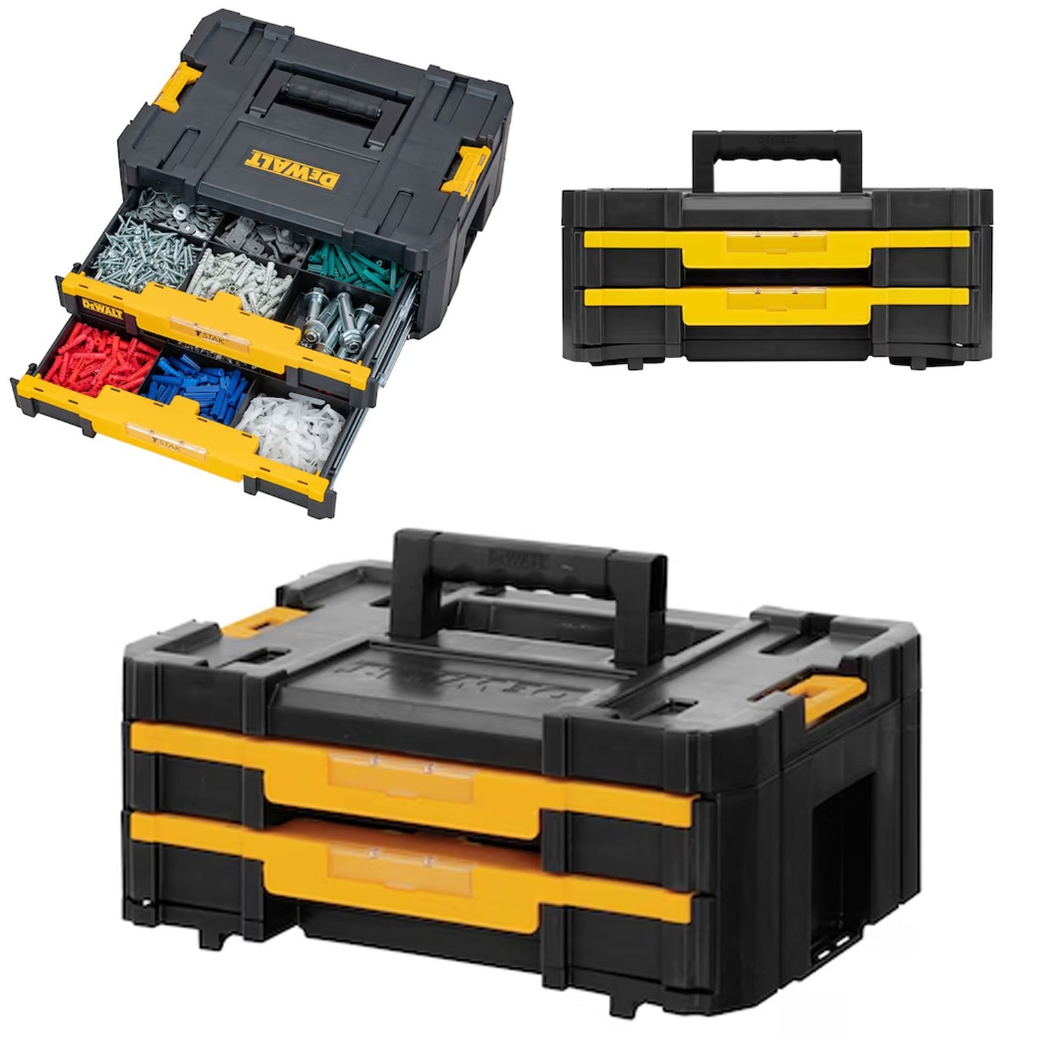 Dewalt TSTAK IV 2-Drawer Tool Storage Box DWST1-70706 – Stackable, Heavy Duty