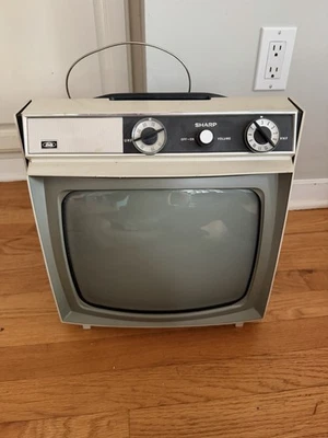 Vtg Tv Television Sharp Space Age 1970s 1960s Movie Gaming Prop Retro Modern Tu - Image 1 of 4