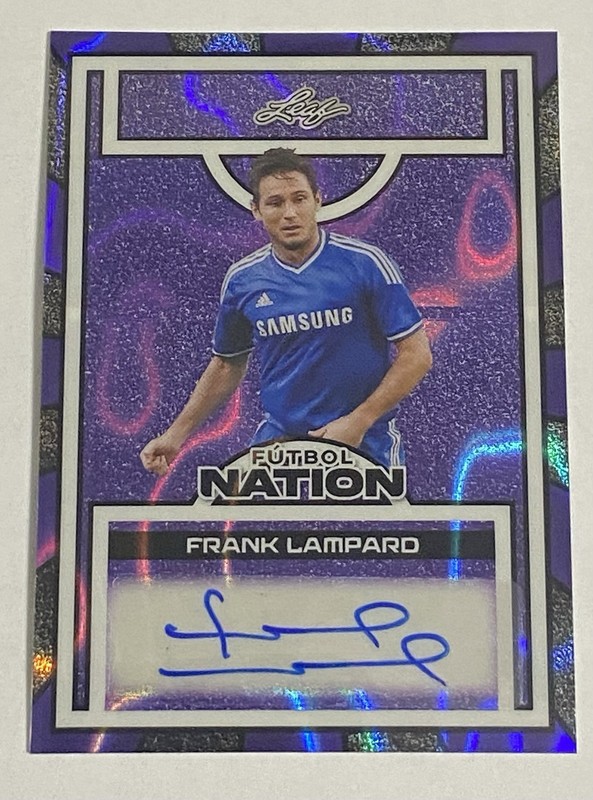 2025 Leaf Football Nation Frank Lampard Auto Purple 1/1 England Chelsea