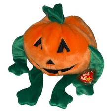 Brand NEW TY Beanie Buddy 8" PUMKIN Pumpkin Plush Stuffed Animal Toy Halloween