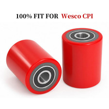Fits Wesco CPI: Pallet Jack Load Wheel, Polyurethane, Replacement