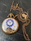 SUPERB GOLD PLATED LIMIT OF SWITZERLAND CASED HEBDOMAS 8 DAY POCKET WATCH FAB