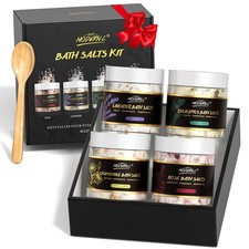 Epsom Bath Salts Gift Set for Soaking 4pcs Bath Salts with Essential Oils for...