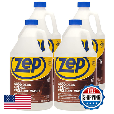 #ad Zep Wood Deck And Fence Pressure Wash 1 Gallon Case Of 4 $69.73