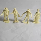 Lot Of 4 Vintage Marx Gunsmoke Rubber Or Plastic Figures 2.25"