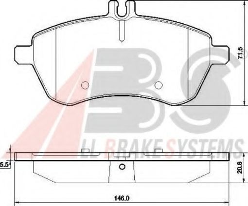 Fits A.B.S. 37584 Brake pads