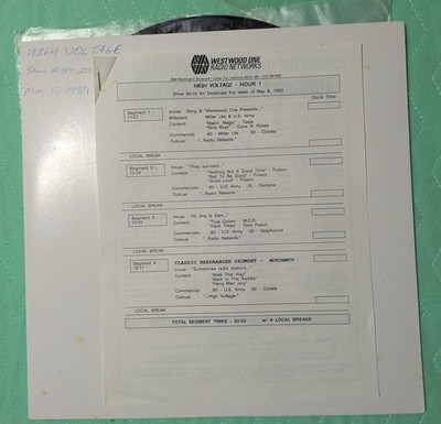 HIGH VOLTAGE Sabbath Live with Ray Gillan San Antonio 2 LP RADIO SHOW Promo Only