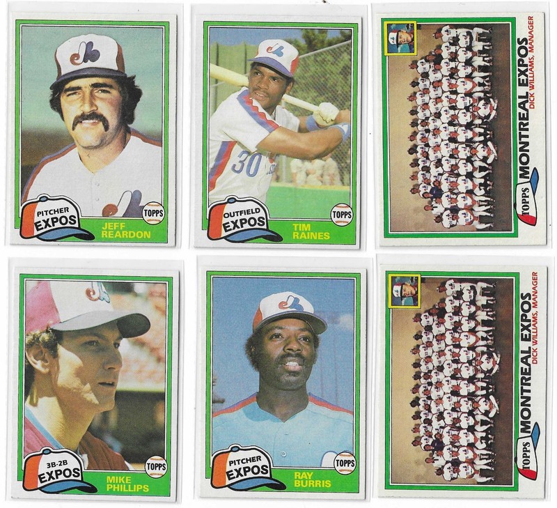 ⚾ Montreal Expos Vintage Lot (72) 1978 & 1981 Topps Tim Raines