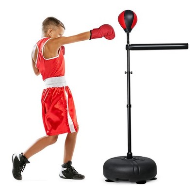 INNOLIFE Boxing Bar with Punching Bag for Kids, Adjustable Height Boxing Spinnin
