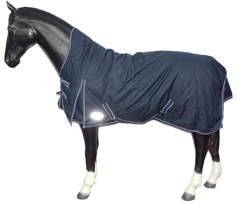 EQUITACK YOUR PASSION IS OUR MISSION Outdoor Winterdecke Wasserdicht 1200D 300G Fulling High Blau/Schwarz 125-155cm