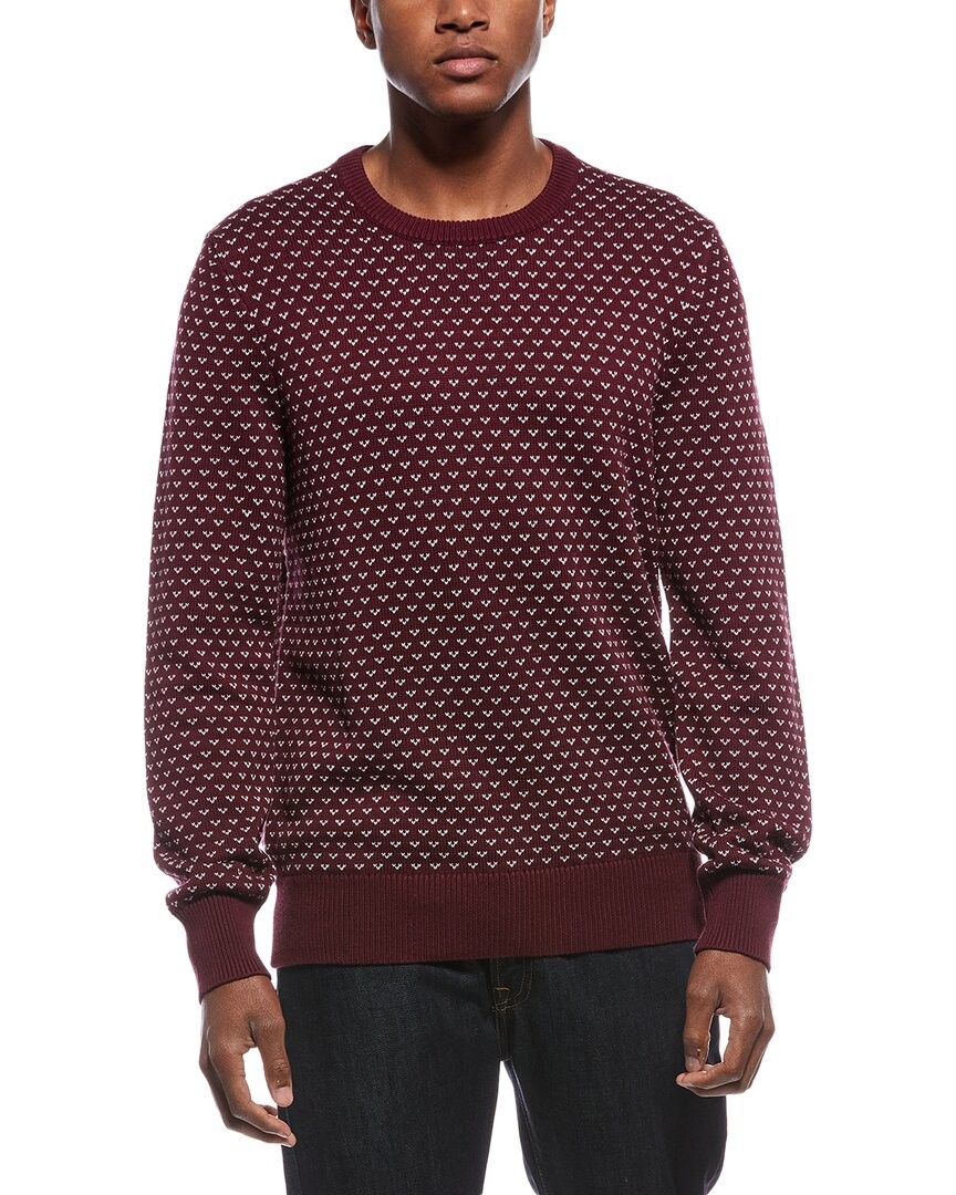 Brooks Brothers Winter Dot Crewneck Sweater Mens Red S 12190₽