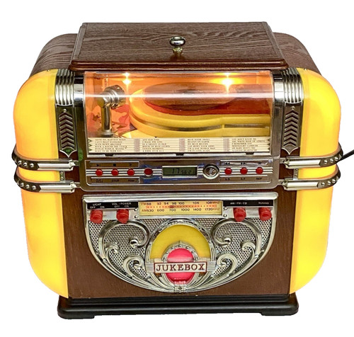 JUKEBOX AM/FM Radio + CD Player by Polyconcepts 1997 Vintage Retro Style