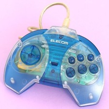 Vintage Elecom Translucent Blue USB GamePad 9...
