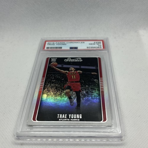 Trae Young Rookie RC 2018-19 Panini Chronicles #298 Studio Hawks PSA 10 GEM MT - Picture 2 of 3