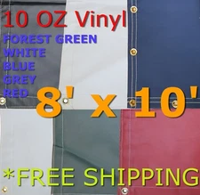8' x 10' 10 Oz. Vinyl Waterproof Tarp - Truck Trailer Equipment Cover