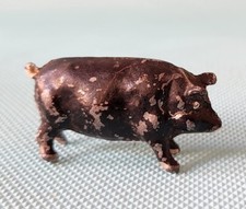 vintage black PIG rare LEAD HOLLOWCAST ARGENTINA Britains 1950
