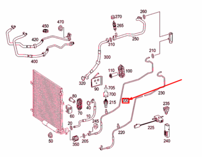 Air Conditioning Pipe MERCEDES BENZ W164 Ml A1648304815 for sale  