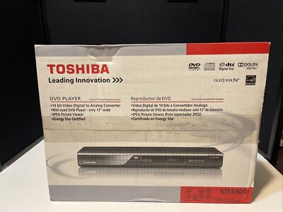 TOSHIBA SD3300 DVD Player Digital Cinema Progressive Scan New Sealed Box