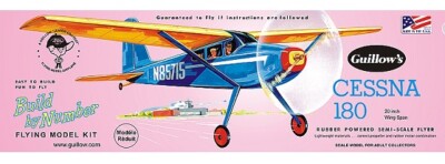 Cessna 180 Balsa wood airplane model Guillows  Kit 601