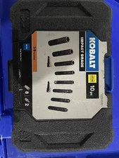 Kobalt 10 pc. Metric 3/8" Drive 6-Point Deep Impact Socket Set 0864581