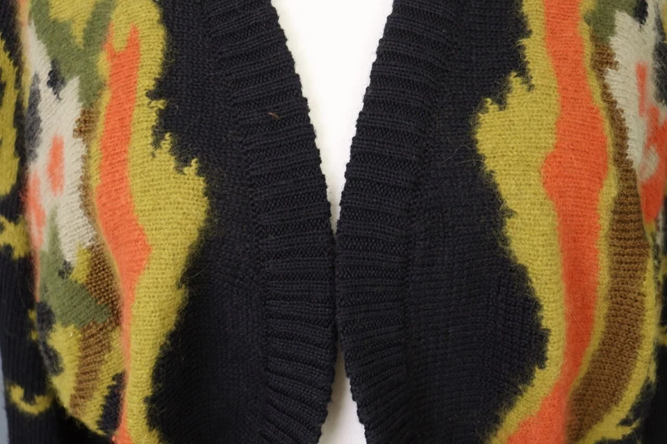 Suéter Cárdigan Mondi Vintage Talla 40/L Lana Angora Tejido Floral Foto 3 de 4