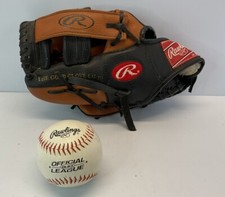 Rawlings 10.5" Baseball Glove Players Series Left Hand Thrower PL15WB With Ball 